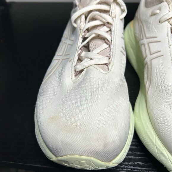 ASICS Gel Nimbus 25 Womens Size 9.5 White Green Running Shoes Sneakers - Picture 3 of 11